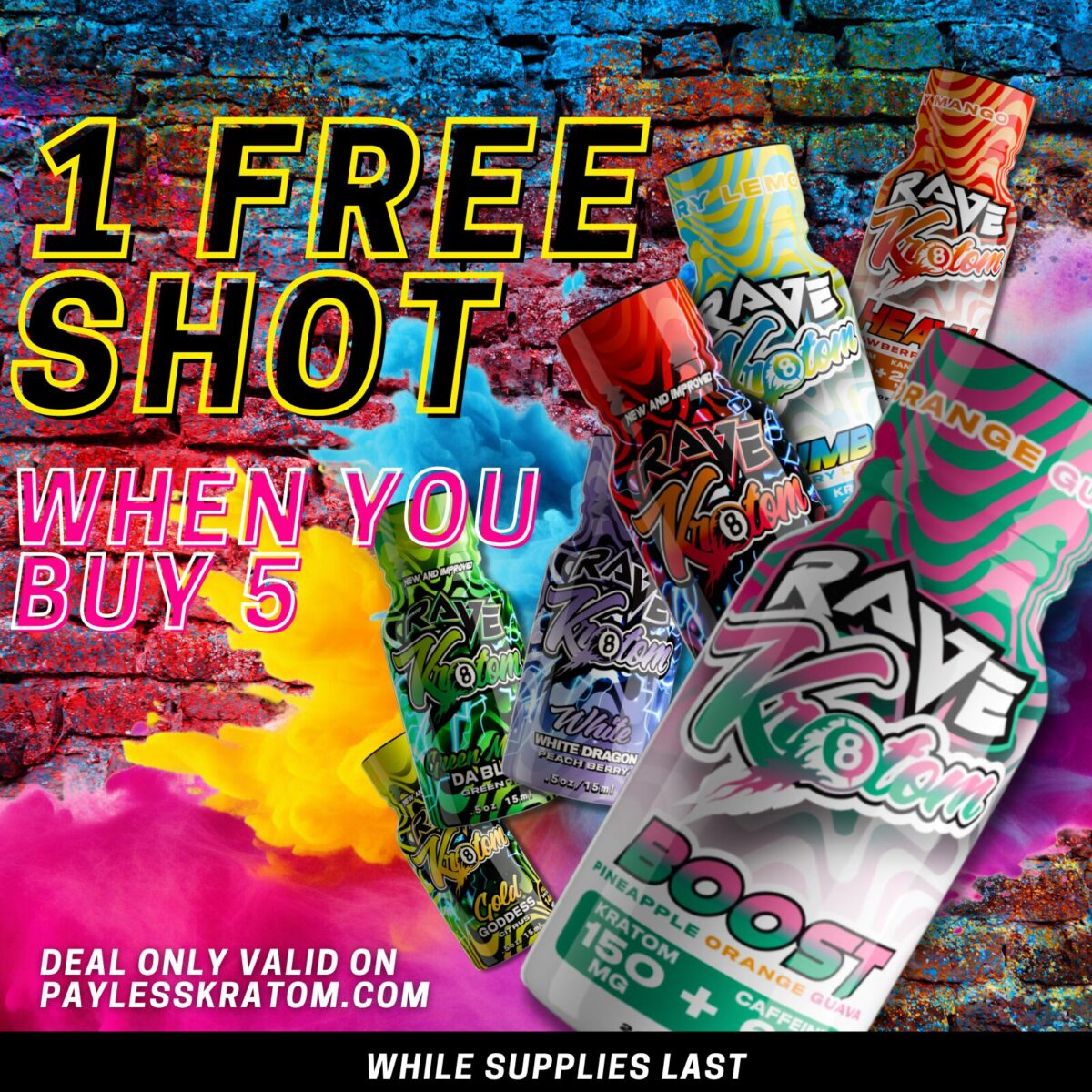 Rave Kratom and Caffeine Boost Shot DEAL
