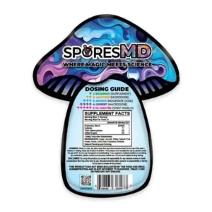 supplement facts for Spores MD Nootropics Blue Magic Gummies