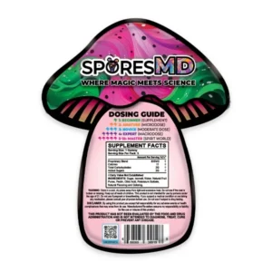 supplement facts for Spores MD Nootropics Mellow Mellon Gummies