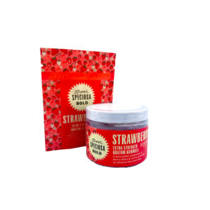 packet and container of Super Speciosa Bold Gummies Mango