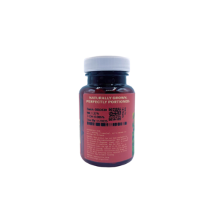 back of smaller bottle of Super Speciosa Kratom Capsules Red Maeng Da