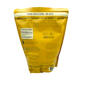 back of bag of Super Speciosa White Maeng Da Kratom Powder