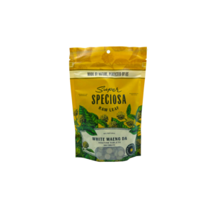 front of bag of Super Speciosa White Maeng Da Kratom Tablets (var 1)