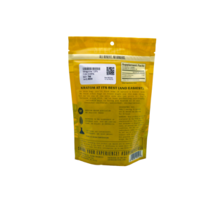 Back of bag of Super Speciosa White Maeng Da Kratom Tablets (var 1)