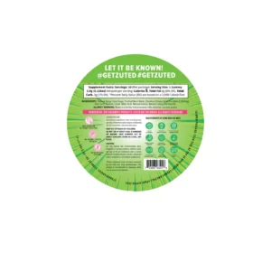 back of container of Zuted Zourz Sea Moss Gummies (var 1)