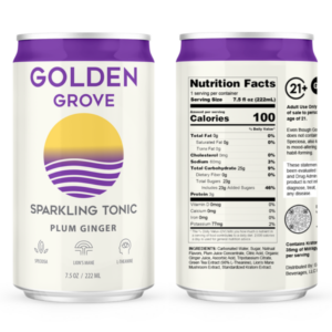 front + Back of Golden Grove Kratom Tonic Blueberry Lemon (var 2)