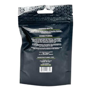 back of bag of K-Tropix Kratom Gummies Lemon Lime