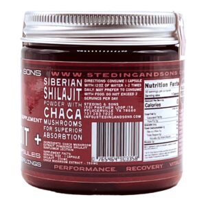 back of bottle of Steding & Sons Allied Forces Siberian Steel