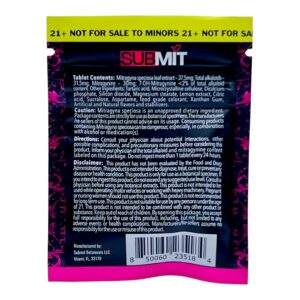 single pack of Submit Sour Nano Kratom Melts Red 150Mg