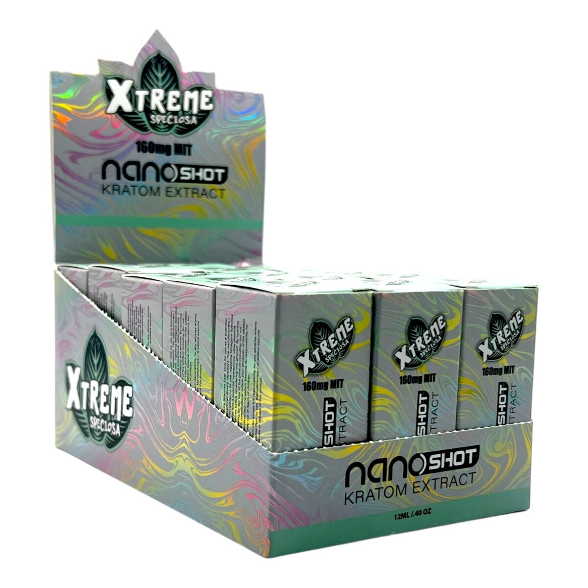 display box of Xtreme Speciosa Nano Kratom Shot 160mg 12mL