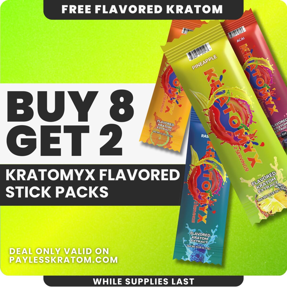 Kratomyx Blue Raspberry Kratom Extract Powder (Deal Buy 8 Get 2)