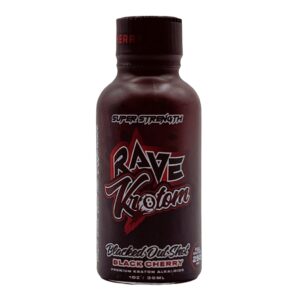 Rave Kratom Black Cherry Blacked Out Shot