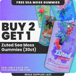 Zuted Bedtime Berry Sea Moss Sleep Gummies