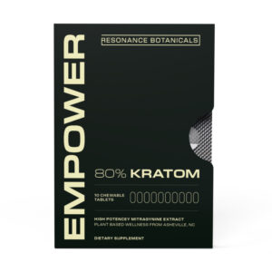 Discover the ultimate source of clean, sustained energy with Empower, our premium 80% Mitragynine extract. Specially formulated to provide a potent and invigorating boost, Empower harnesses the pure power of kratom to keep you energized and focused throughout the day. This unique extract has been achieved through a precise extraction method which allows us to attain an extremely high percentage of MIT (Mitragynine). Through the absence of almost all other sub-alkaloids, we are able to naturally guide the profile of effects to something you probably haven’t experienced before. It is important to note that less is more when it comes to our 80% extract. If new to kratom, start with 1 chewable tablet, experienced kratom enthusiasts may take 2.