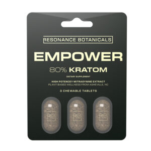 Discover the ultimate source of clean, sustained energy with Empower, our premium 80% Mitragynine extract. Specially formulated to provide a potent and invigorating boost, Empower harnesses the pure power of kratom to keep you energized and focused throughout the day. This unique extract has been achieved through a precise extraction method which allows us to attain an extremely high percentage of MIT (Mitragynine). Through the absence of almost all other sub-alkaloids, we are able to naturally guide the profile of effects to something you probably haven’t experienced before. It is important to note that less is more when it comes to our 80% extract. If new to kratom, start with 1 chewable tablet, experienced kratom enthusiasts may take 2.