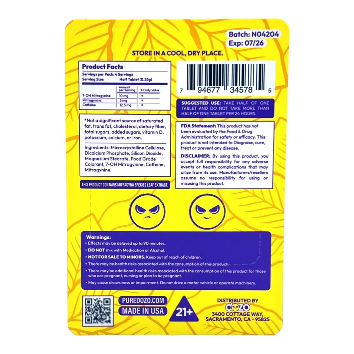 Dozo PERKS 7-OH Wild Mango Party Blend Tablets 20mg