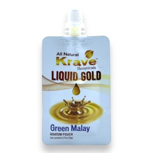 Krave Kratom Extract Liquid Gold Pouch Green Malay