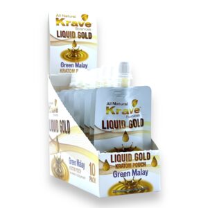 Krave Kratom Extract Liquid Gold Pouch Green Malay