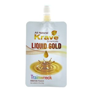 Krave Kratom Extract Liquid Gold Pouch Trainwreck