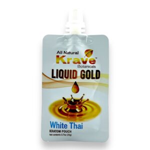 Krave Kratom Extract Liquid Gold Pouch White Thai
