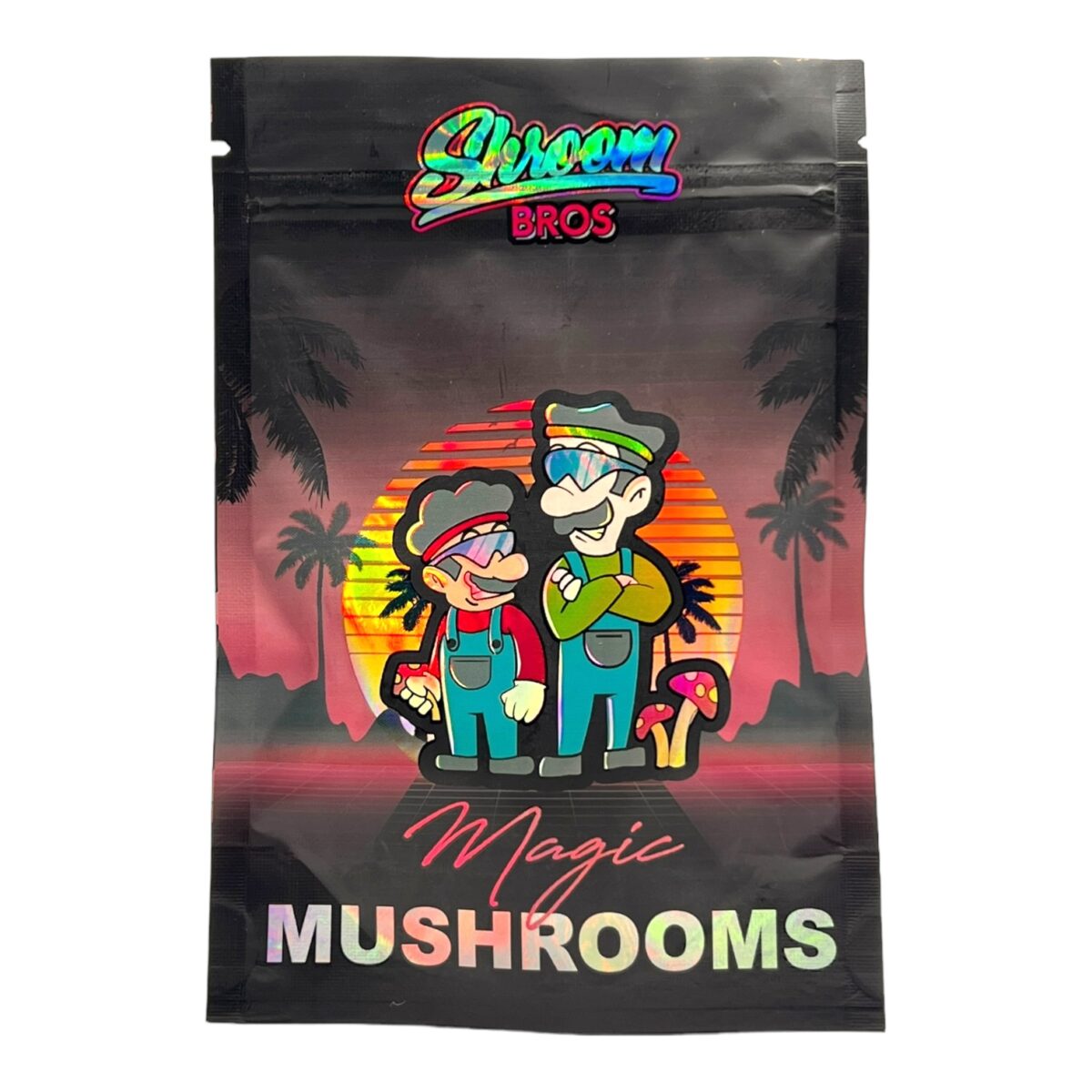 front of bag of Magic Mushroom Gummies Blue Enigma Gummies