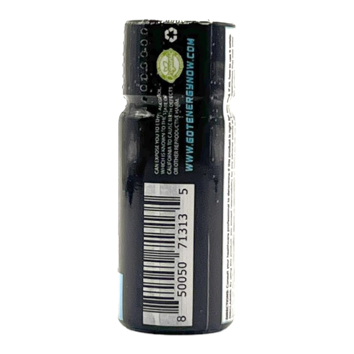side of bottle of G-E-N Alpha Kratom Extract Shot 180mg MIT 10mL