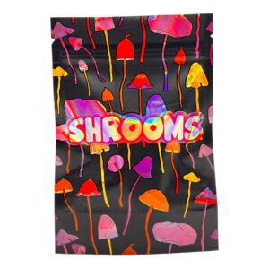 front of bag of Magic Mushroom Gummies Blue Enigma Gummies