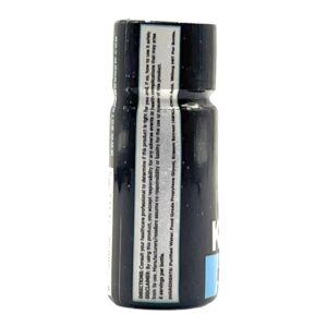 back of bottle of G-E-N Alpha Kratom Extract Shot 180mg MIT 10mL