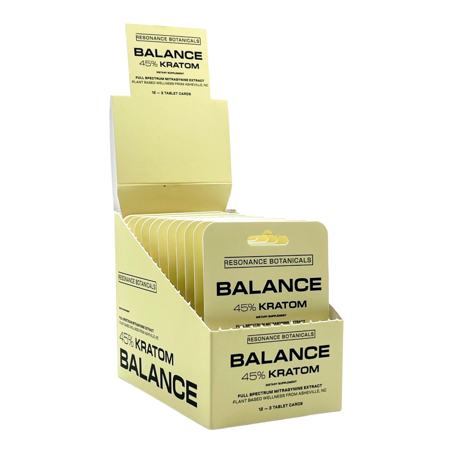 display box of Balance 45% Liquid Kratom Extract 150mg 15mL