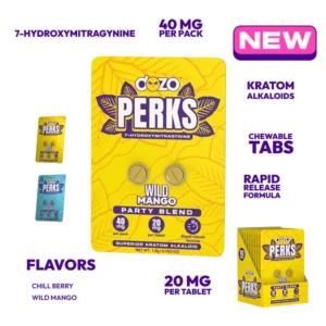 diorama for Dozo PERKS 7-OH Wild Mango Party Blend Tablets 20mg