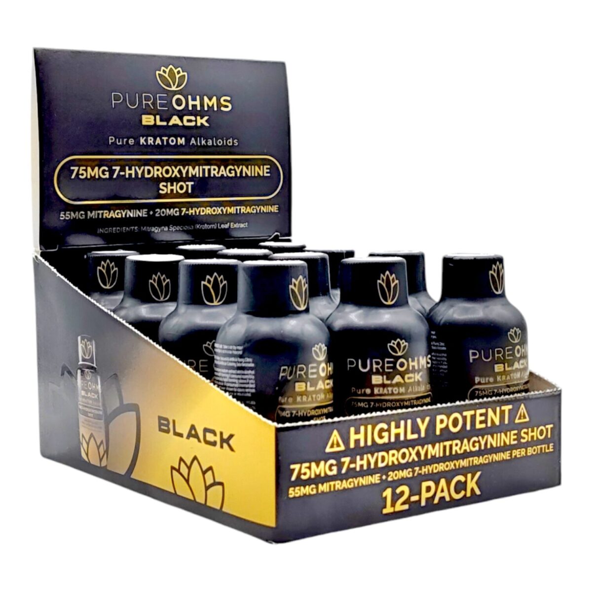 Pure OHMS Black 75MG 7 OH