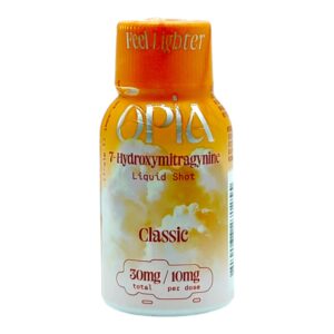 front of bottle of Opia 7-OH Shot 30mg 7-OH 60mL