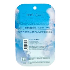 back of single card of Opia 7-OH Shot 30mg 7-OH 60mL