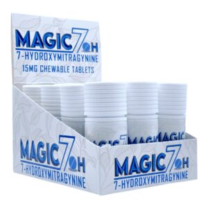 display pack of Magic 7-OH Tablets 15mg - 10 Count