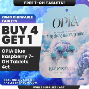 Opia 7-OH Chewable Tablets Blue Raspberry