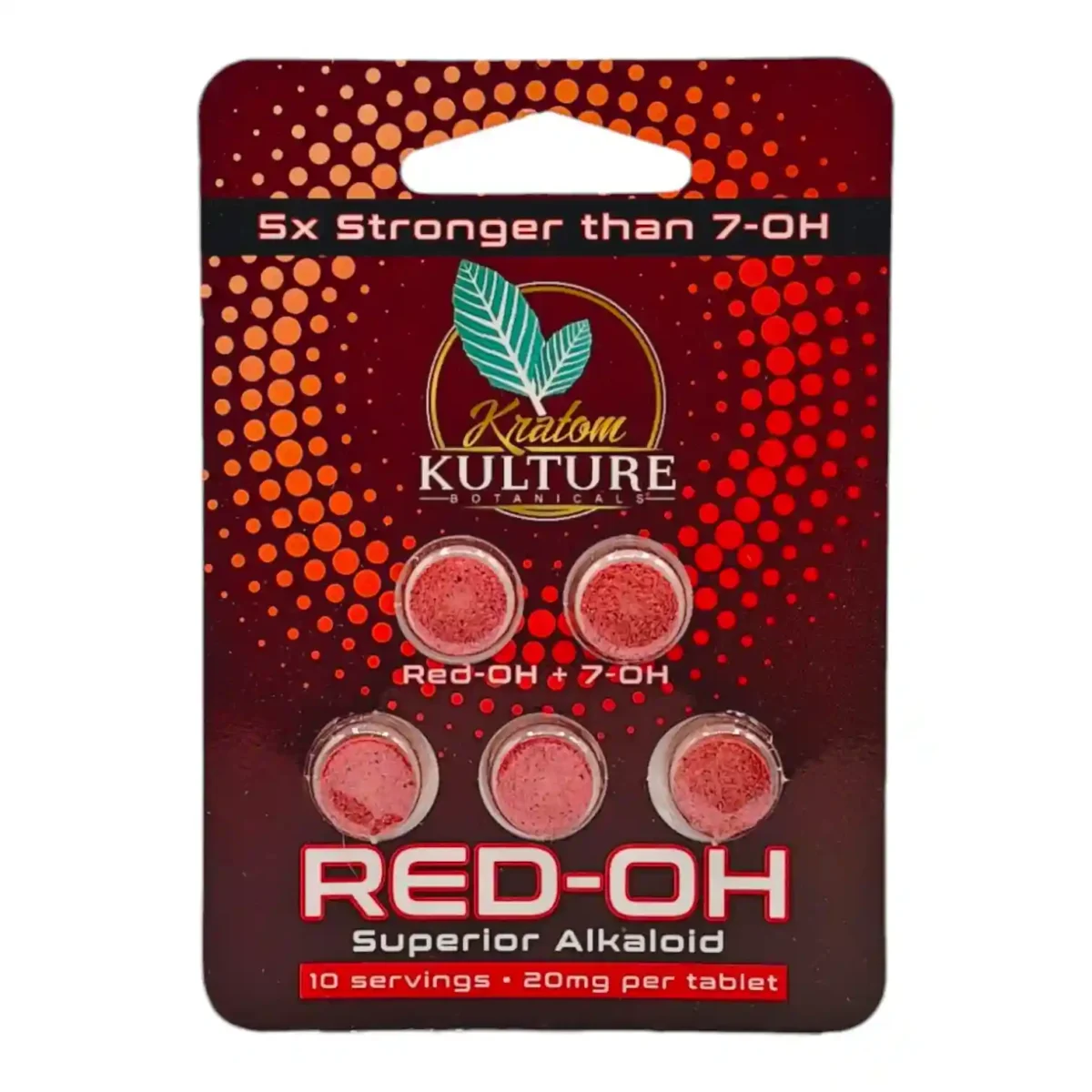 Package of kratom kulture red-oh tablets