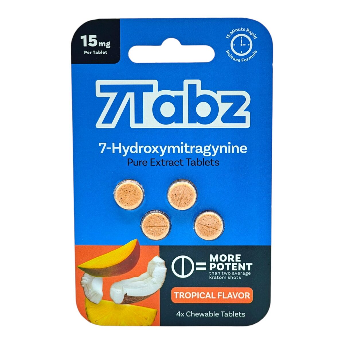 7Tabz 7OH Kratom Extract Tablets Tropical