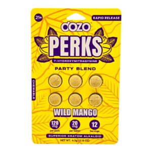 single care of Dozo PERKS 7-OH Tablets 20mg - Raw Gold, 6 Count (front) (var 2)