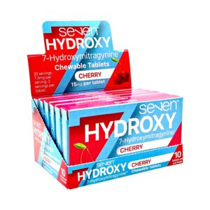 single box of SE7EN Hydroxy 7-OH Chewable Tablets 15mg 10ct - Grape