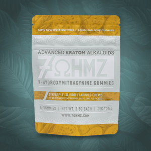 single bag of 7OHMZ Kratom Chews - Pineapple Lillikoi (var 1)