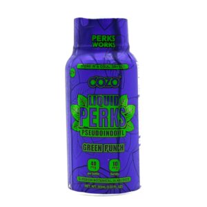 single bottle of Dozo Liquid Perks Pseudo Shot 40mg 30mL (front)