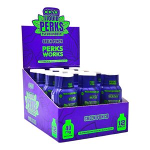 display box of Dozo Liquid Perks Pseudo Shot 40mg 30mL