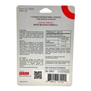 nutrition info of OXIN 7-OH Pseudo Flavored Tablets 2ct - Original (var 1)