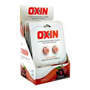 display box of OXIN 7-OH Pseudo Flavored Tablets 2ct - cherry