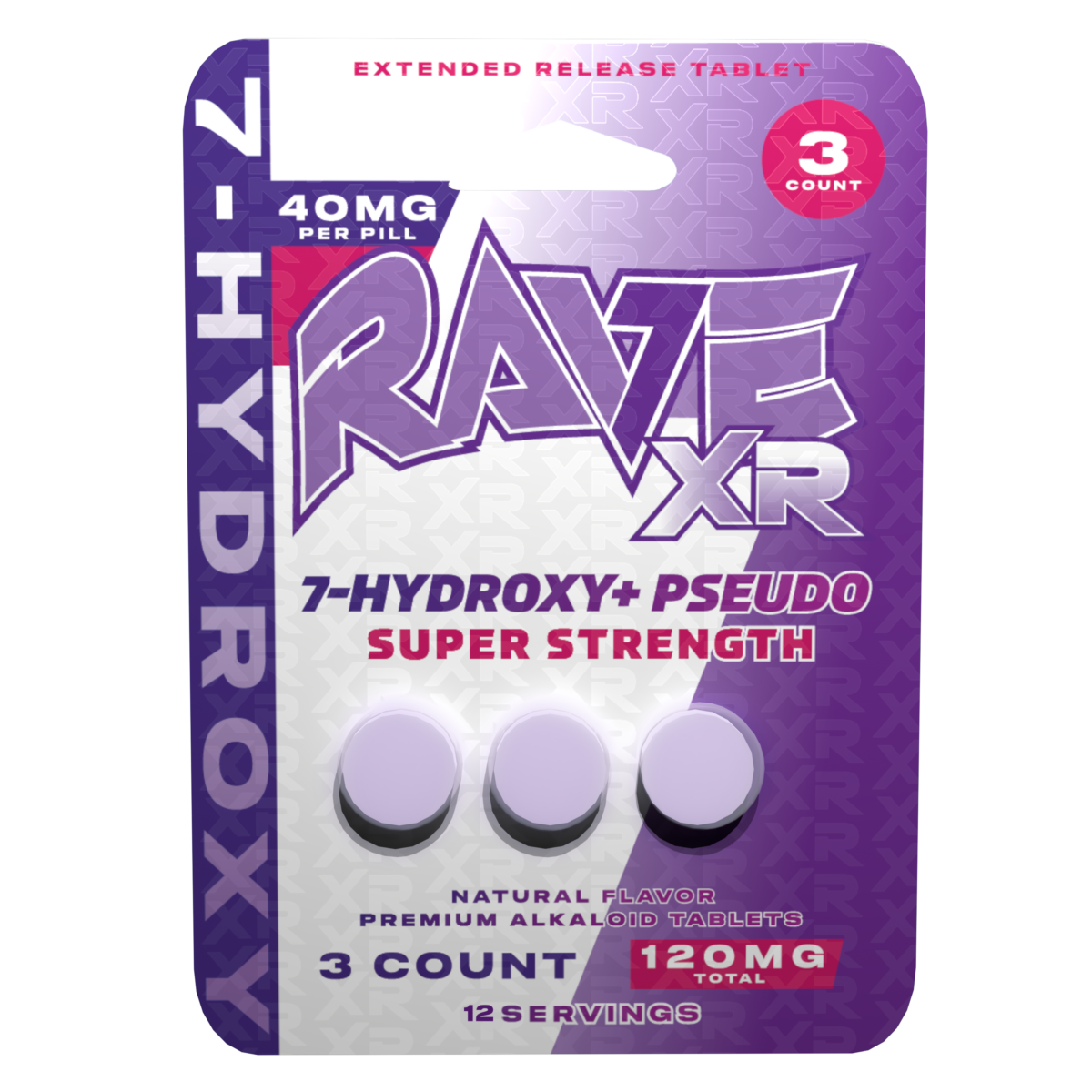 Rave Super Strength 7-OH Pseudo Tablets