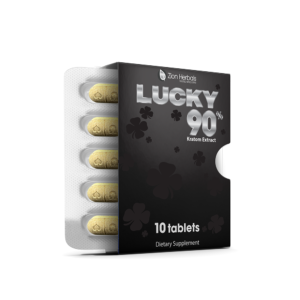 single card of Zion Herbals Lucky 90 Kratom Extract Tablets 90% MIT - 2 Count (var 1)