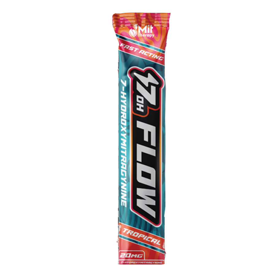 single tube of MIT Therapy 7OH Flow Drink Mix-Tropical