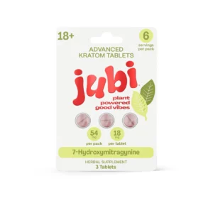 single card of Jubi Advanced Kratom Tablets