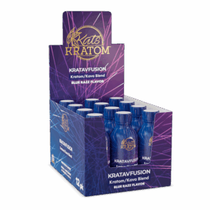 display box of Kats Kratom KratomvFusion Kratom Kava Shot 60mL