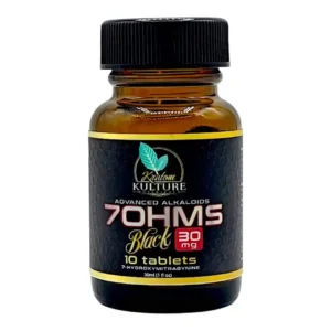 kratom kulture 7ohms bottle of tablets (black)